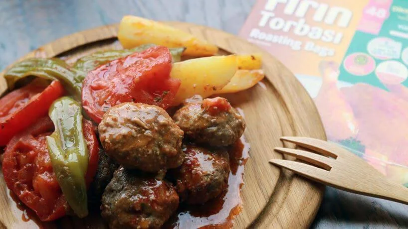 Fırın Torbasında Patatesli Köfte