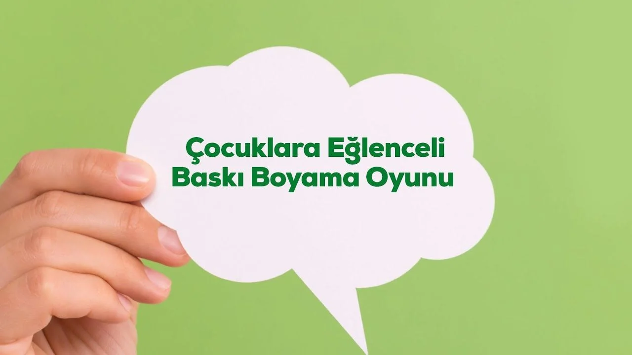 Çocuklara Eğlenceli Baskı Boyama Oyunu